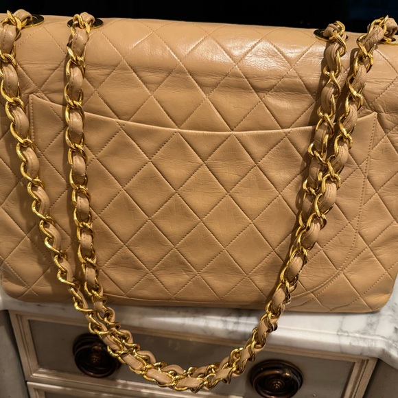 Chanel Classic Single Flap Jumbo XL Maxi - Vintage Beige HOLY GRAIL SINGLE FLAP - Picture 4 of 16